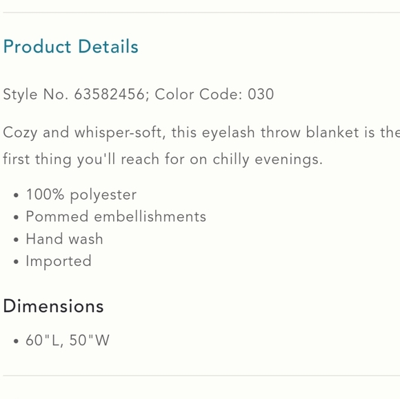 Anthropologie Pommed Bridget Eyelash Throw Blanket - green with colorful flecks! - Picture 3 of 7